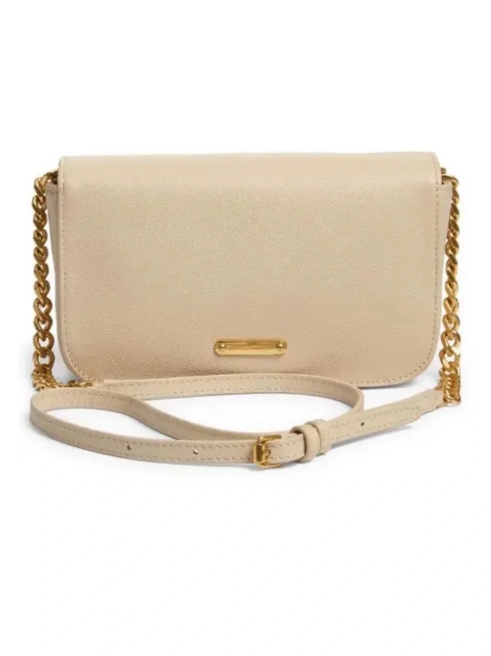 Rebecca Minkoff Cream Crossbody with Gold-Tone Hardware
